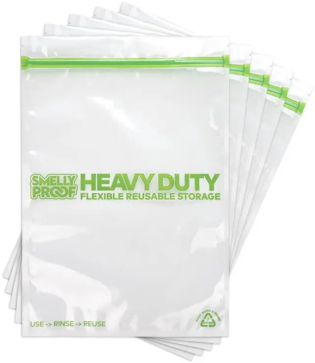 Main image of REUSABLE STORAGE BAGS, Extra Large HEAVY DUTY 5-mils US-Made, BPA FREE, NO PEVA, Dishwasher-Safe Reusable Freezer Bags Triple Zip CLEAR FLAT XXL 2-Gallon 12" x 16" - 5pk