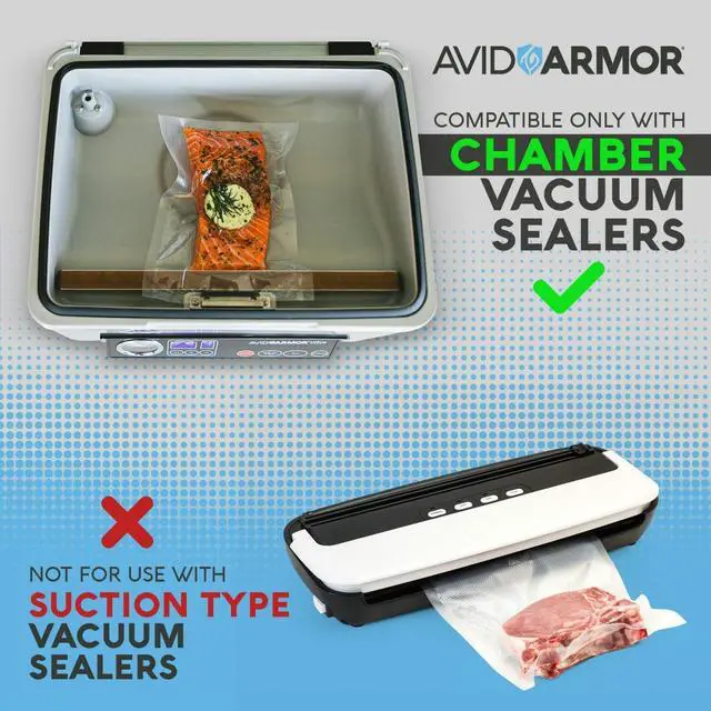 Alt view image 3 of 7 - Chamber Vacuum Sealer Bags 6x10" & 8x12" 280 Pack Heavy Duty Commercial Grade, BPA-Free Pouches for Sous Vide, Food Preservation, Meat Storage, Freezing, and Long-Term Storage