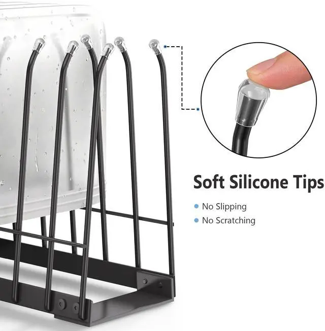 Alt view image 5 of 7 - Reusable Bag Drying Rack, Bag Dryer Stand for Reusable Food Storage Bags, Ziplock & Vacuum Bags, Rustproof Kitchen Drying Rack, Black