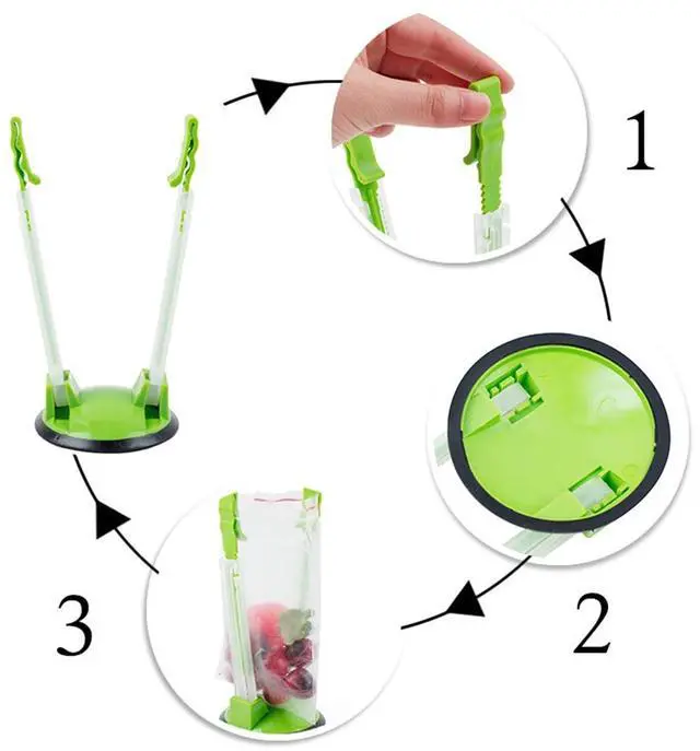 Alt view image 3 of 7 - Baggy Rack - (8 Pack),Food Storage Bags Clip, For Food Prep Bag/Plastic Freezer Bag/Ziploc Bag Holder Stand,Meal Planning/prep Bag Holders