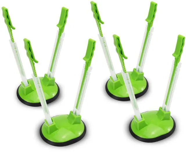 Main image of Baggy Rack Holder For Food Prep/Ziplock Bag, Meal Planning/Plastic Freezer Bag Holders Stand, Green, Pack of 4 - 4 Pcs