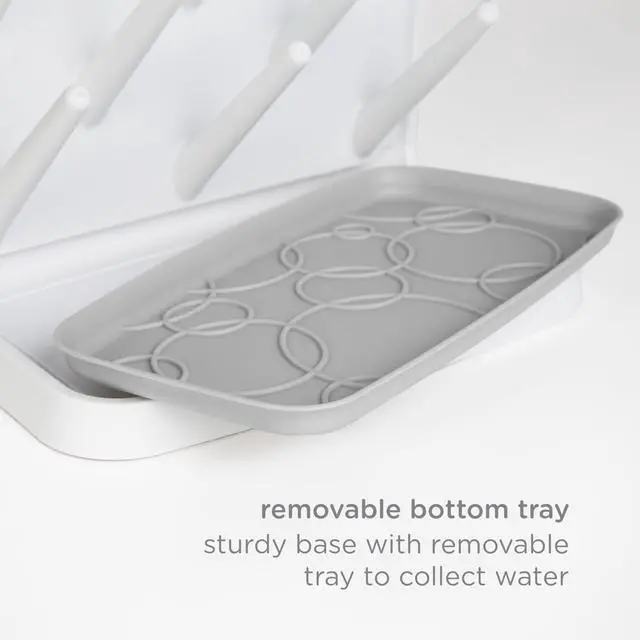 Alt view image 6 of 7 - Vertical Baby Bottle Drying Rack, Space Saving Countertop Drying Rack Baby Organizer, Gray