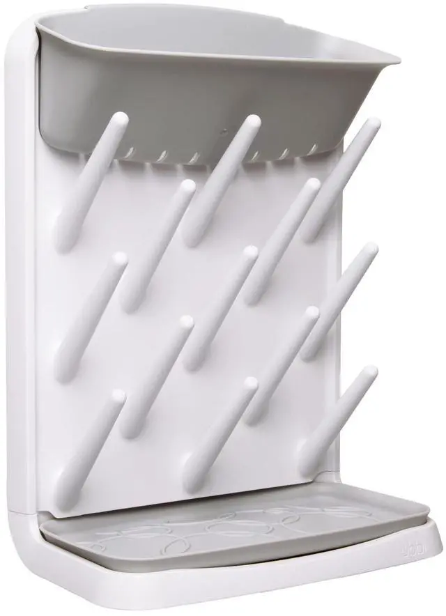 Alt view image 4 of 7 - Vertical Baby Bottle Drying Rack, Space Saving Countertop Drying Rack Baby Organizer, Gray