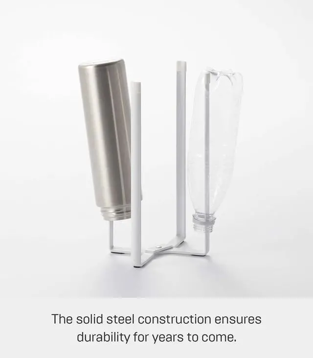 Alt view image 6 of 7 - Home Tower Kitchen Multi Eco Stand - Multifunctional Plastic Bag Holder Bottle Dryer - Steel
