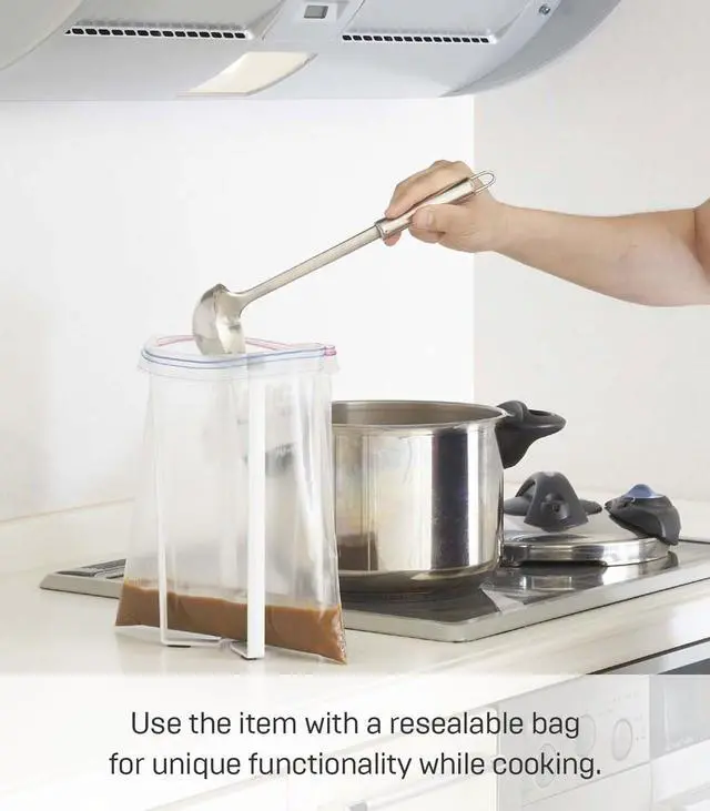 Alt view image 5 of 7 - Home Tower Kitchen Multi Eco Stand - Multifunctional Plastic Bag Holder Bottle Dryer - Steel