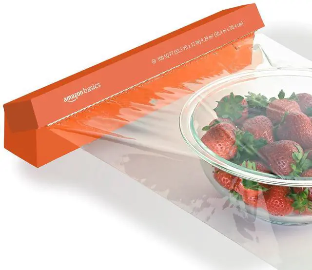 Alt view image 4 of 6 - Plastic Food Wrap, BPA Free, Microwave Safe with Tight Seal, 300 Sq Ft, Pack of 3, 100 Sq Ft Rolls