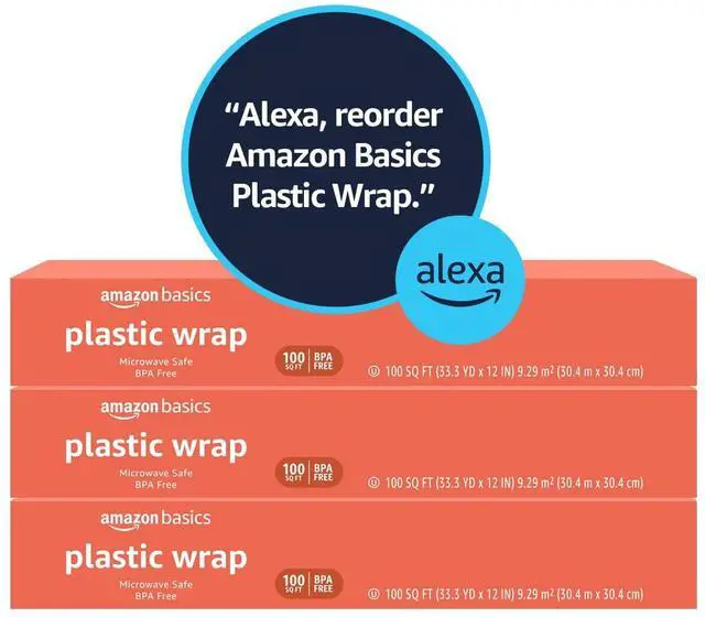 Alt view image 6 of 6 - Plastic Food Wrap, BPA Free, Microwave Safe with Tight Seal, 300 Sq Ft, Pack of 3, 100 Sq Ft Rolls