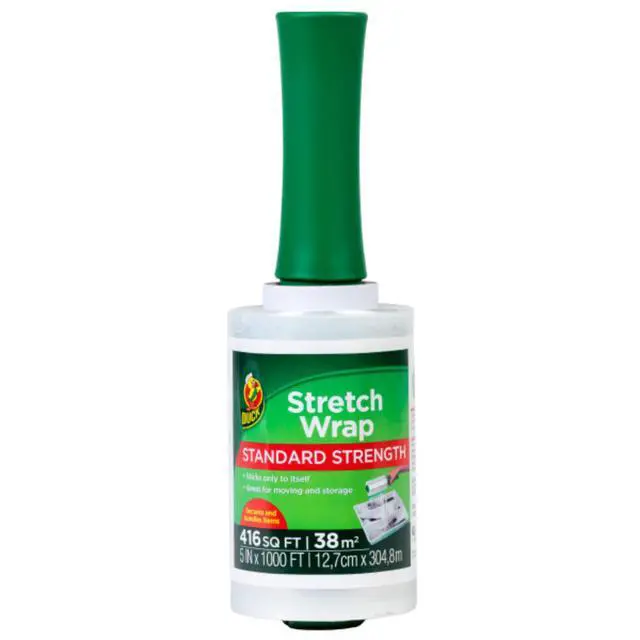 Alt view image 5 of 5 - Brand Stretch Wrap Roll, Clear Plastic Wrap for Moving, 5 in x 1000 ft, 1 Pack, White (285849)