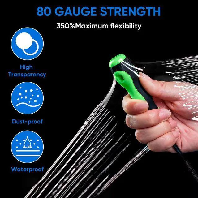 Alt view image 5 of 7 - Stretch Wrap Stretch Film Roll, 1000ft Industrial Strength 5 inch Wide Clear Plastic Wrap with Handles for Pallet Wrapping Shipping Moving