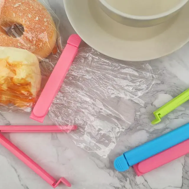 Alt view image 5 of 5 - 12 Pack Colored Bag Clips, Bag Closures, Chip Clips, Piping Bag Clips for Kitchen Food Bag Sealing, 3 Size