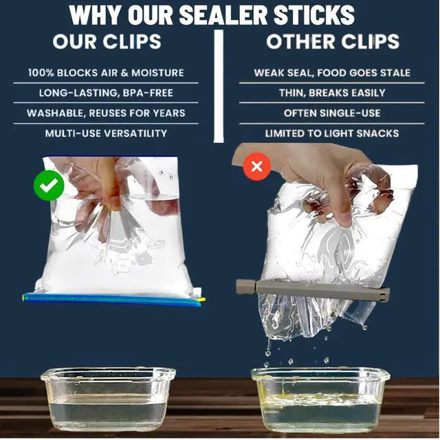 Alt view image 6 of 7 - 16pc - Magic Bag Sealer Sticks, Reusable Plastic Food Storage Clips in 4 Sizes, Multi-Color Airtight Watertight Closures for Snacks, Chips, Pantry Organization