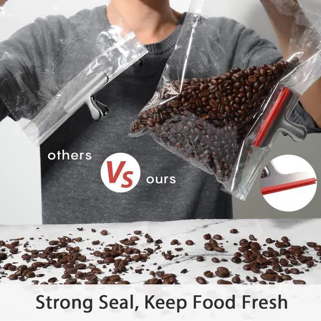 Alt view image 3 of 7 - 12 Pack Stainless Steel Chip Bag Clips Covered with Silicone - NO More Sharp Edges - Color Coded for Food Bags - Air Tight Seal, Heavy Duty for Kitchen and Office, 3 Inches