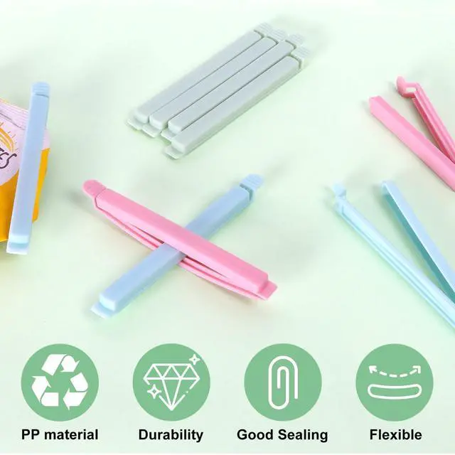 Alt view image 5 of 7 - 40 PCS Sealing Clip Bag Plastic Bag Chip Clips Large Size Food Bag Clips for Food Storage Kitchen and Home (5.9in x20, 4.72in x20)