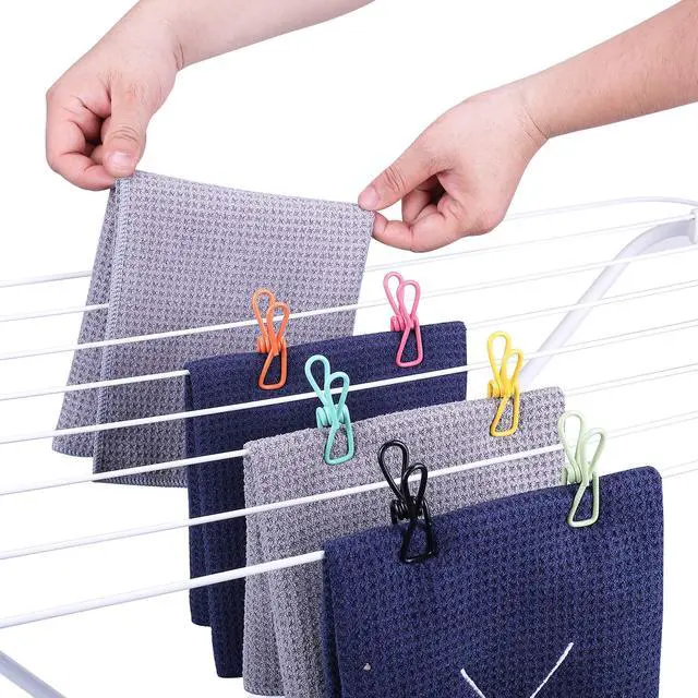 Alt view image 5 of 6 - 30 Pack Assorted Chip Bag Clips Utility - PVC 2 Inch Coated Colorful Sealer for Sealing Food - Paper Holder, Clothesline Clip for Laundry Hanging, Kitchen Bags, Multipurpose Clothes Pins