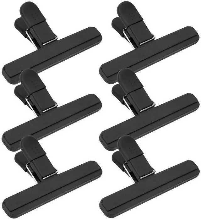 Main image of Chip Clips, 6 Pack Large Food Clips, Snack Bag Clip, Plastic Heavy Duty Seal Grips for Food Storage, Home, Office and More(6 x 3.5 Inch)