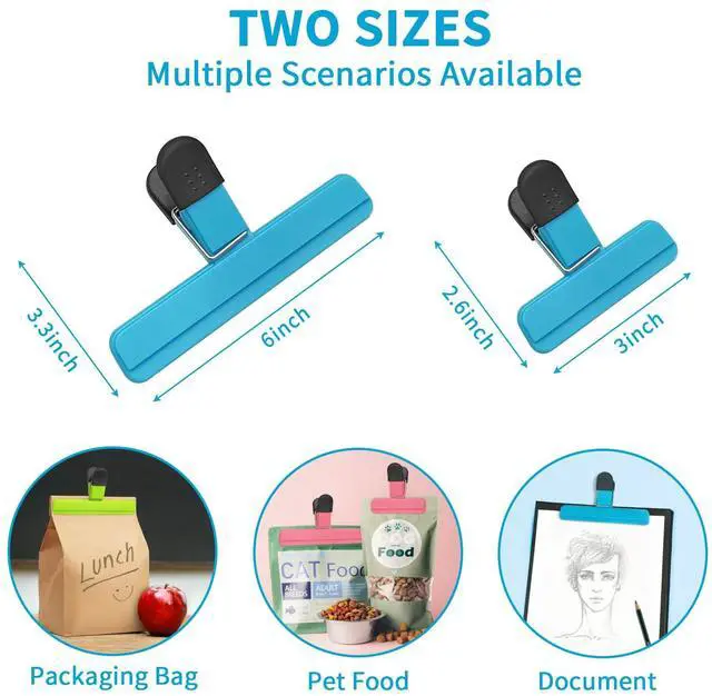 Alt view image 2 of 7 - Chip Clips Upgraded Wide Opening Food Bag Sealing Clips for Kitchen Storage Accessories - 9Pcs