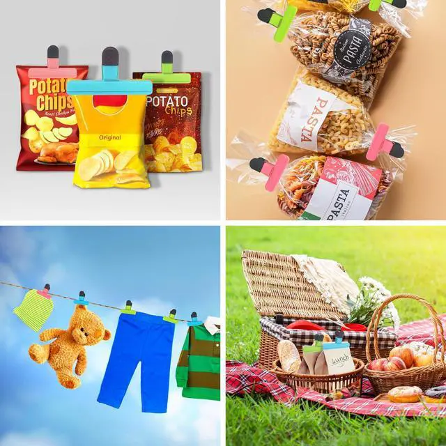 Alt view image 7 of 7 - Chip Clips Upgraded Wide Opening Food Bag Sealing Clips for Kitchen Storage Accessories - 9Pcs