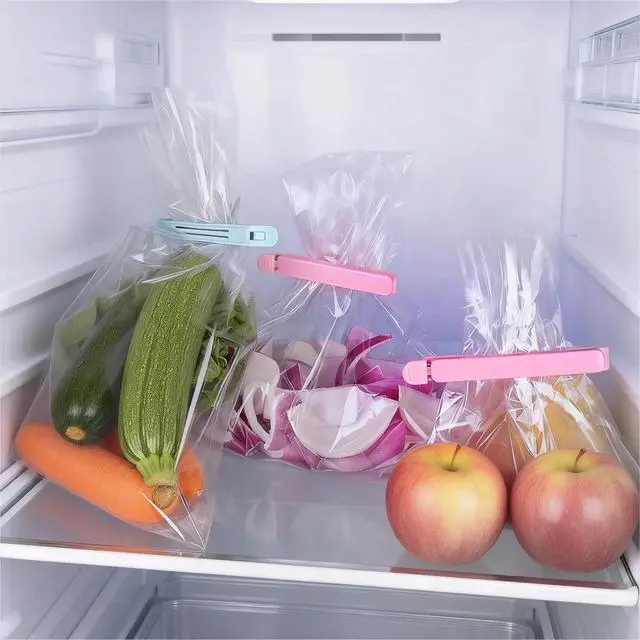Alt view image 5 of 7 - 40 Pcs Food Bag Sealing Clips - 2 Sizes (4.72 in & 6.10 in) Airtight Chip Clips, Ideal for Kitchen, Snack & Cereal Storage, 3 Assorted Colors