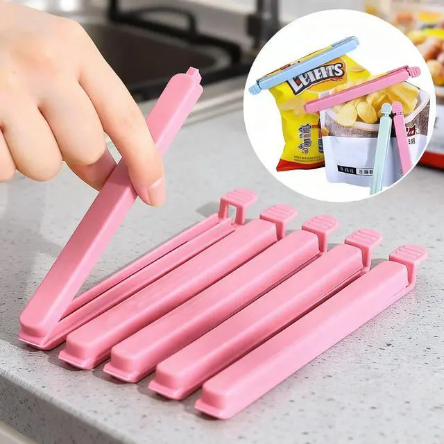 Alt view image 6 of 7 - 40 Pcs Food Bag Sealing Clips - 2 Sizes (4.72 in & 6.10 in) Airtight Chip Clips, Ideal for Kitchen, Snack & Cereal Storage, 3 Assorted Colors