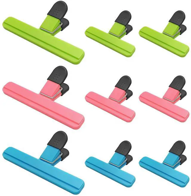 Main image of Chip Clips Upgraded Wide Opening Food Bag Sealing Clips for Kitchen Storage Accessories - 9Pcs