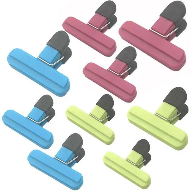 Main image of 9Pack Large Chip Bag Clips - Assorted Sizes Food Bag Clips Plastic Heavy Seal Grip