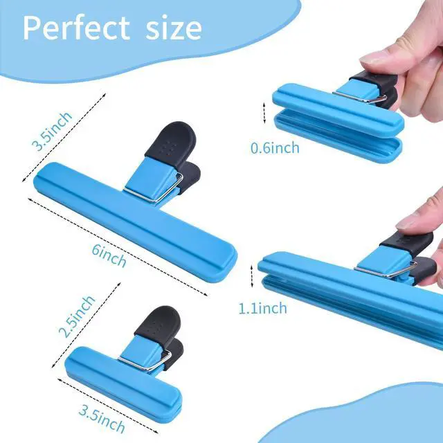 Alt view image 2 of 7 - 9Pack Large Chip Bag Clips - Assorted Sizes Food Bag Clips Plastic Heavy Seal Grip