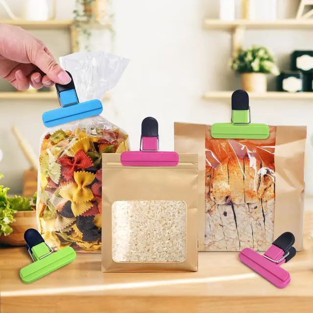Alt view image 5 of 7 - 9Pack Large Chip Bag Clips - Assorted Sizes Food Bag Clips Plastic Heavy Seal Grip