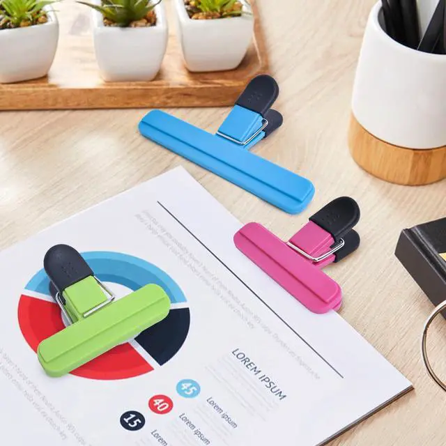 Alt view image 6 of 7 - 9Pack Large Chip Bag Clips - Assorted Sizes Food Bag Clips Plastic Heavy Seal Grip