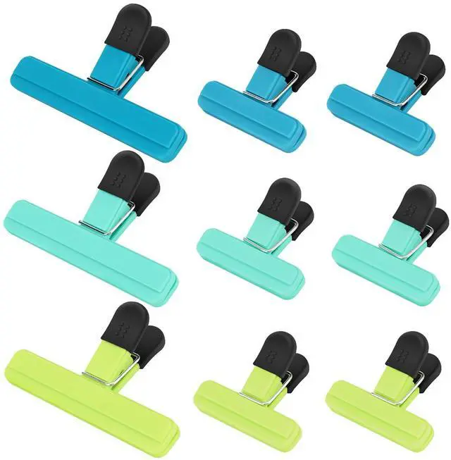 Main image of Chip Clips, 9 Pack Food Clips, Bag Clips for Food Storage with Air Tight Seal Grip (3 Large and 6 Small)