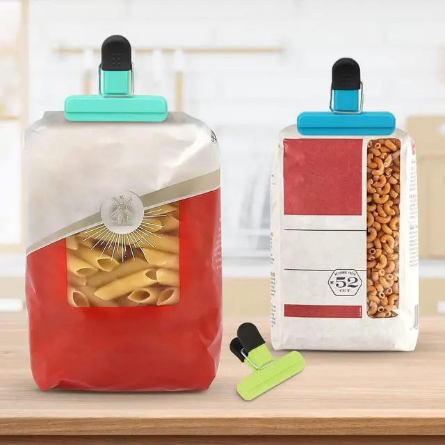 Alt view image 3 of 6 - Chip Clips, 9 Pack Food Clips, Bag Clips for Food Storage with Air Tight Seal Grip (3 Large and 6 Small)