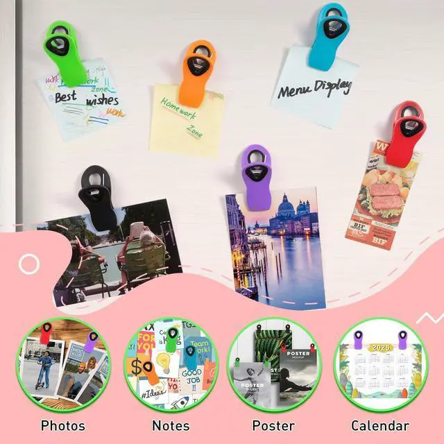 Alt view image 5 of 6 - Chip Clips, 12 Pack Magnetic Bag Clips with Airtight Seal for Chips, Kitchen Clip with Magnet for Fridge, Plastic Assorted Colors Bag Clip for Food Storage, Snack Organization, RV Accessories