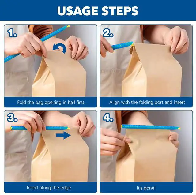 Alt view image 6 of 7 - 36Pcs Plastic Bag Sealer Sticks, Reusable Bag Sealing Clips with 5 Different Sizes, Keep Bags Airtight Watertight & Food Fresh, Easy Storage Accessories for Kitchen (Random Colors)