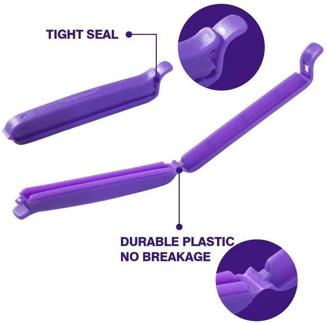 Alt view image 2 of 7 - Decorating Bag Sealing Clips, 32 Pack, Multipurpose for Food and Snack Storage, 3inch and 4inch Long