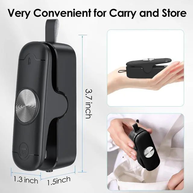 Alt view image 4 of 7 - Bag Sealer, 2 in 1 Mini Bag Sealer Heat Seal and Cutter, Portable Chip Bag Sealer Heat Sealer Bag Resealer for Snacks Candies Plastic Bag Food Storage (Batteries Included)