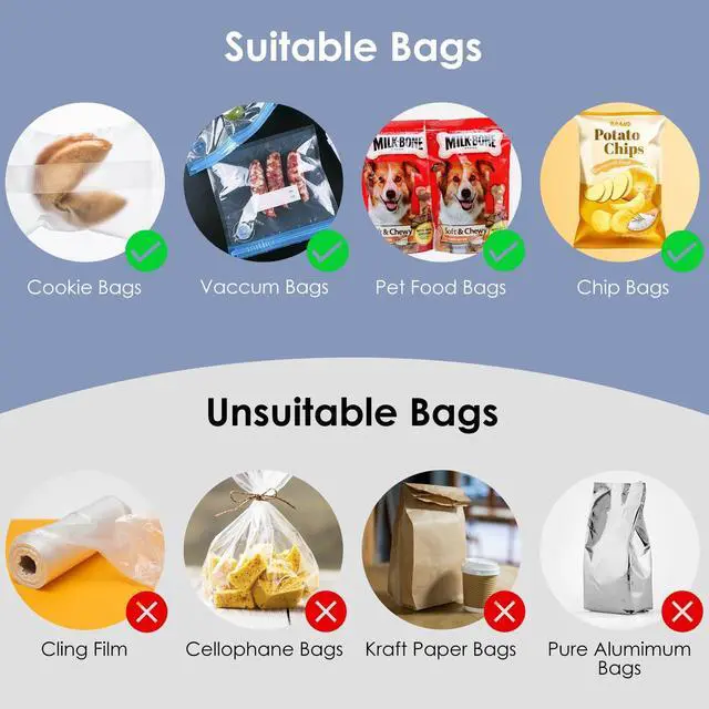 Alt view image 6 of 7 - Bag Sealer, 2 in 1 Mini Bag Sealer Heat Seal and Cutter, Portable Chip Bag Sealer Heat Sealer Bag Resealer for Snacks Candies Plastic Bag Food Storage (Batteries Included)