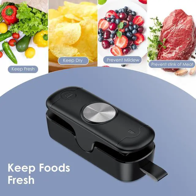 Alt view image 5 of 7 - Bag Sealer, 2 in 1 Mini Bag Sealer Heat Seal and Cutter, Portable Chip Bag Sealer Heat Sealer Bag Resealer for Snacks Candies Plastic Bag Food Storage (Batteries Included)