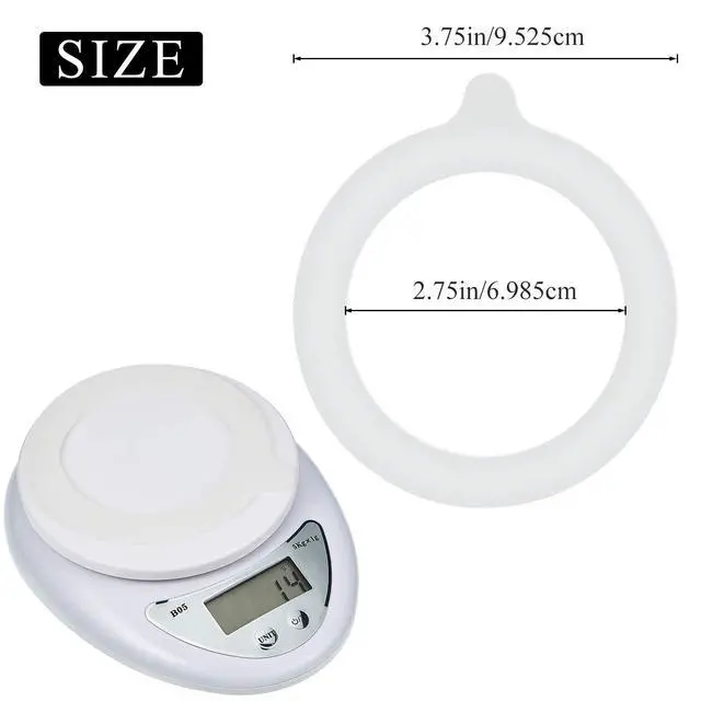 Alt view image 2 of 6 - 8 Pieces 3.75 Inches Silicone Jar Gaskets Replacement Silicone Seals Airtight Gasket Sealing Rings for Regular Mouth Canning Jar(White)