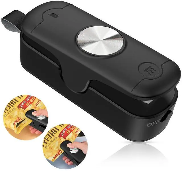 Main image of Bag Sealer, 2 in 1 Mini Bag Sealer Heat Seal and Cutter, Portable Chip Bag Sealer Heat Sealer Bag Resealer for Snacks Candies Plastic Bag Food Storage (Batteries Included)