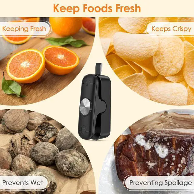 Alt view image 7 of 7 - Bag Sealer, 2 in 1 Mini Bag Sealer Heat Seal and Cutter, Portable Chip Bag Sealer Heat Sealer Bag Resealer for Snacks Candies Plastic Bag Food Storage (Batteries Included)