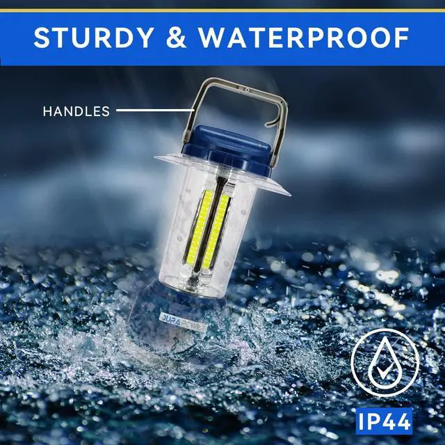 Alt view image 5 of 7 - LED Camping Lantern Rechargeable, Bright 2000 Lumen, 5 Modes, 4000 mAh Power Bank, IP44 Waterproof Lantern for Hurricane, Emergency, Power Outages, Home