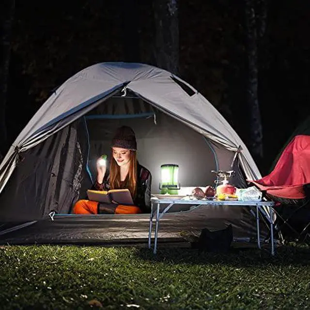 Alt view image 6 of 7 - LE LED Camping Lantern Rechargeable, 600LM, Detachable Flashlight, Camping Essentials, Perfect Lantern Flashlight for Hurricane Emergency, Hiking, Fishing and More, USB Cable and Car Charger Included