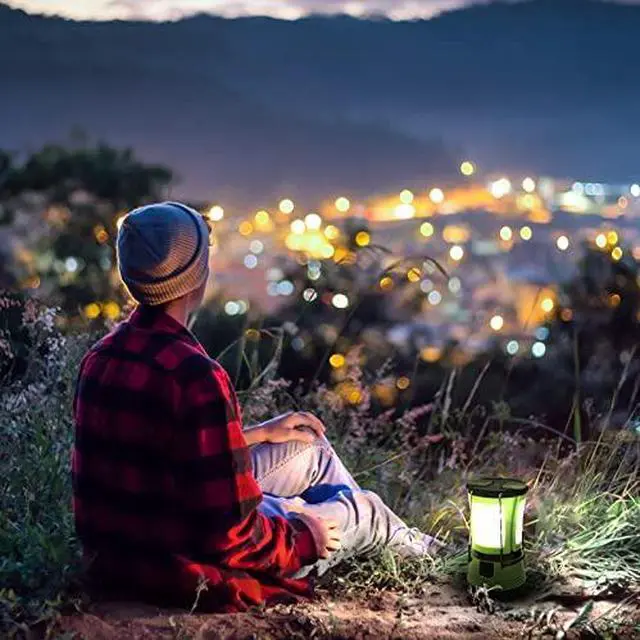 Alt view image 7 of 7 - LE LED Camping Lantern Rechargeable, 600LM, Detachable Flashlight, Camping Essentials, Perfect Lantern Flashlight for Hurricane Emergency, Hiking, Fishing and More, USB Cable and Car Charger Included