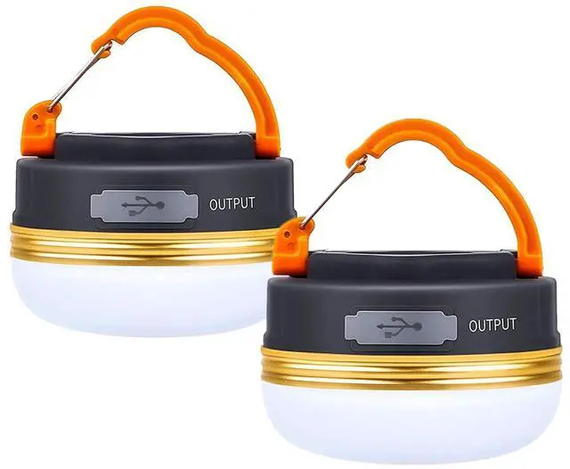 Main image of LED Camping Lantern, Rechargeable Portable Tent Light, 300LM,3 Light Modes,1800mAh Power Bank, Magnet Base,Electric Lantern Flashlight for Camping/Hiking/Fishing/Hurricane/Emergency(2 Packs)