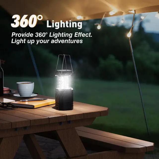 Alt view image 6 of 7 - 3000mAh Large Capacity Hand Crank Solar Camping Lantern, Portable Ultra Bright LED Torch, 23-26 Hours Running Time, USB Charger, Electronic Lantern for Outdoor