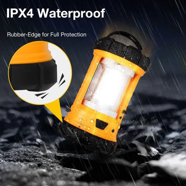 Alt view image 6 of 7 - Camping Lantern, 3200LM Bright Camping Light, 4600mAh Rechargeable LED Lantern for Power Outages, 5 Light Modes Camping Lamp for Fishing/Hurricane/Emergency, Camping Must Haves