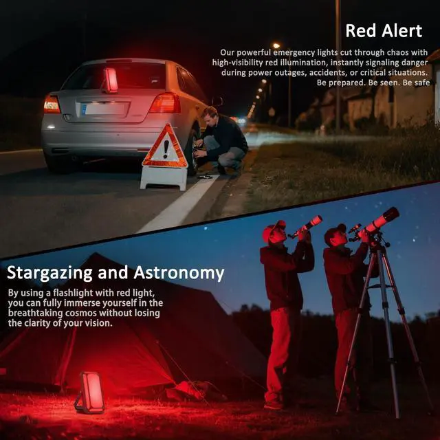 Alt view image 6 of 7 - Camping Lantern LED Rechargeable - up to 120+ Hours, 10000mAh Portable Camping Lights with Redlight &12 Light Modes, LCD Display, Dimmable, Waterproof, Camping Lanterns for Power Outages, Hurricane