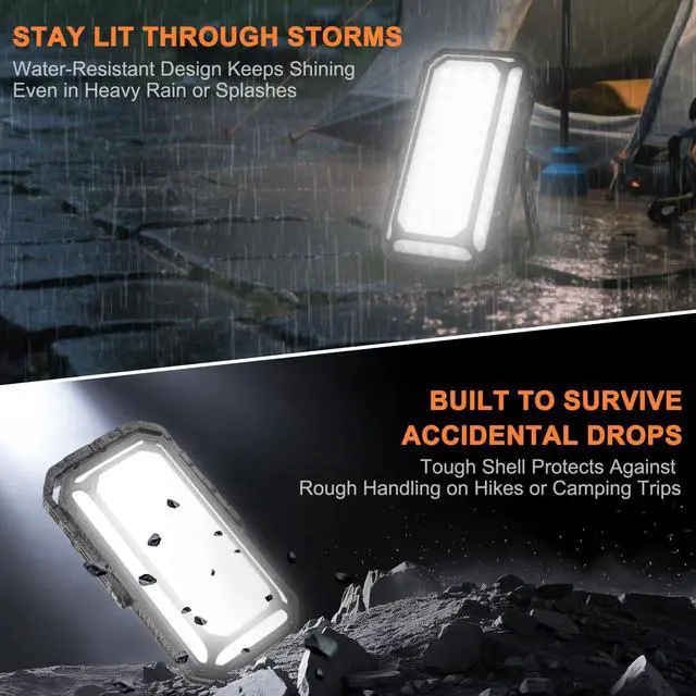 Alt view image 5 of 7 - Camping Lantern LED Rechargeable - up to 120+ Hours, 10000mAh Portable Camping Lights with Redlight &12 Light Modes, LCD Display, Dimmable, Waterproof, Camping Lanterns for Power Outages, Hurricane