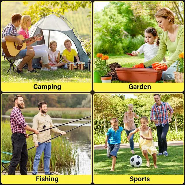 Alt view image 7 of 7 - Wagons Cart Foldable, 360LBS Collapsible Wagon Cart with Wheels, Portable All Terrain Folding Utility Grocery Wagon for Shopping Camping Groceries Outdoor Sports, Heavy Duty, Rolling