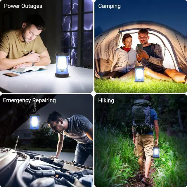 Alt view image 6 of 7 - Camping Lantern, 3200LM LED Lanterns for Power Outages, 4600mAh Phone Charger & Rechargeable Lantern, 5 Light Modes Lantern Flashlight for Hurricane/Emergency/Storm, CT CAPETRONIX Camping Accessories