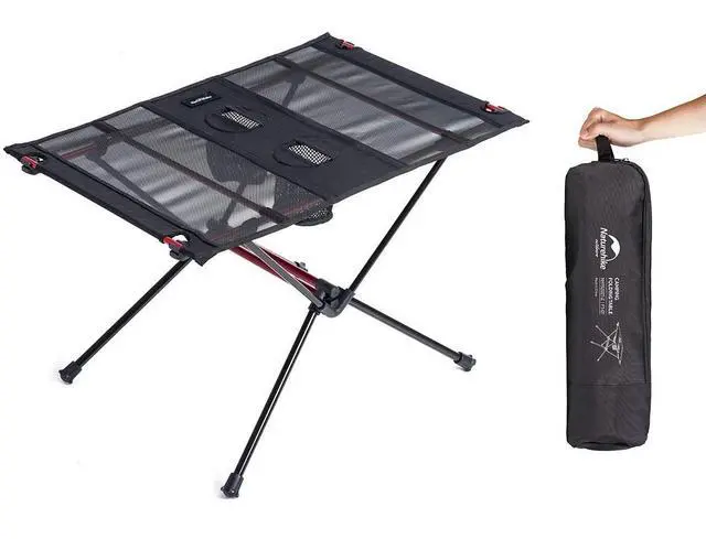Main image of FT07 Ultralight Camping Table, 1.6 LBS Portable Backpacking Table with Carry Bag & Cup Holder, Folding Mesh Camp Table for Camping Picnic Beach Fishing